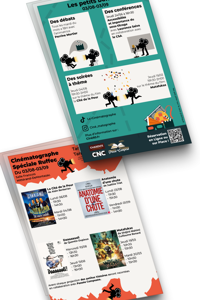 Flyers coupé en deux