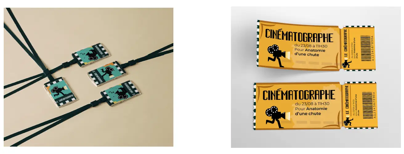 Billet de Cinéma et Tour de cou