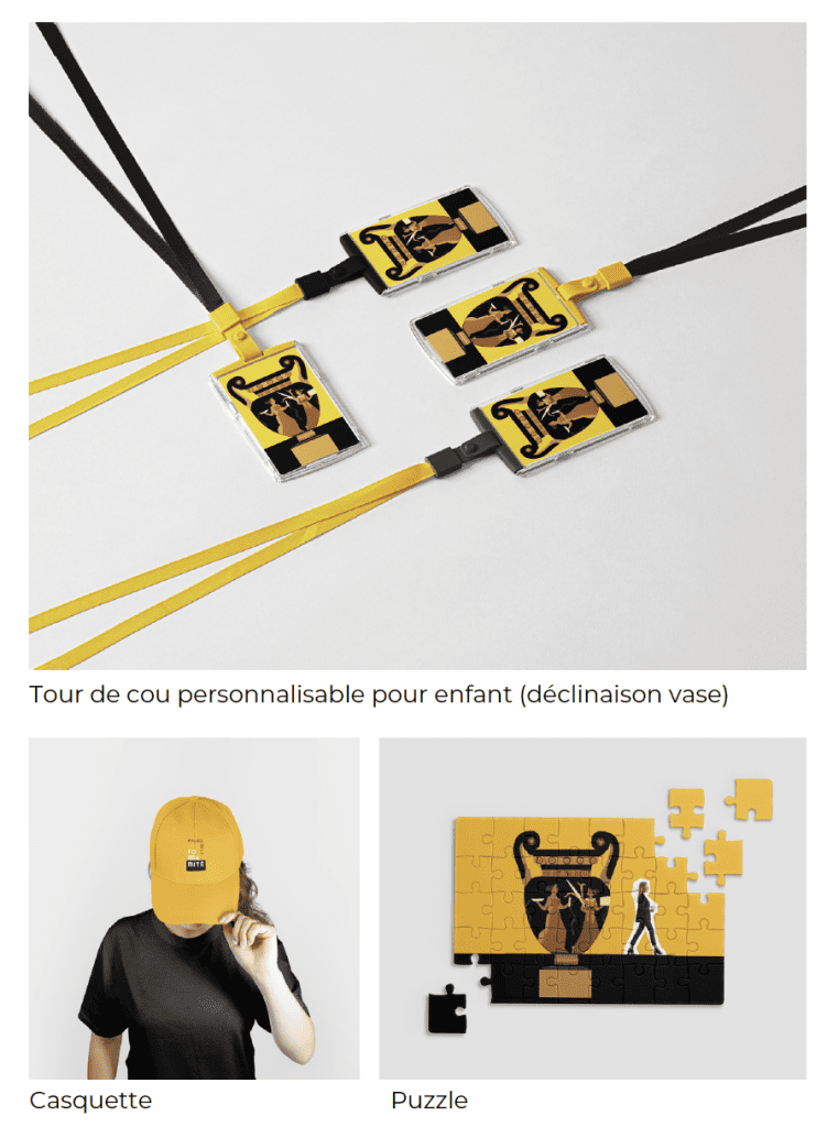 Mise en situation Casquette, Puzzle et Tour de cou