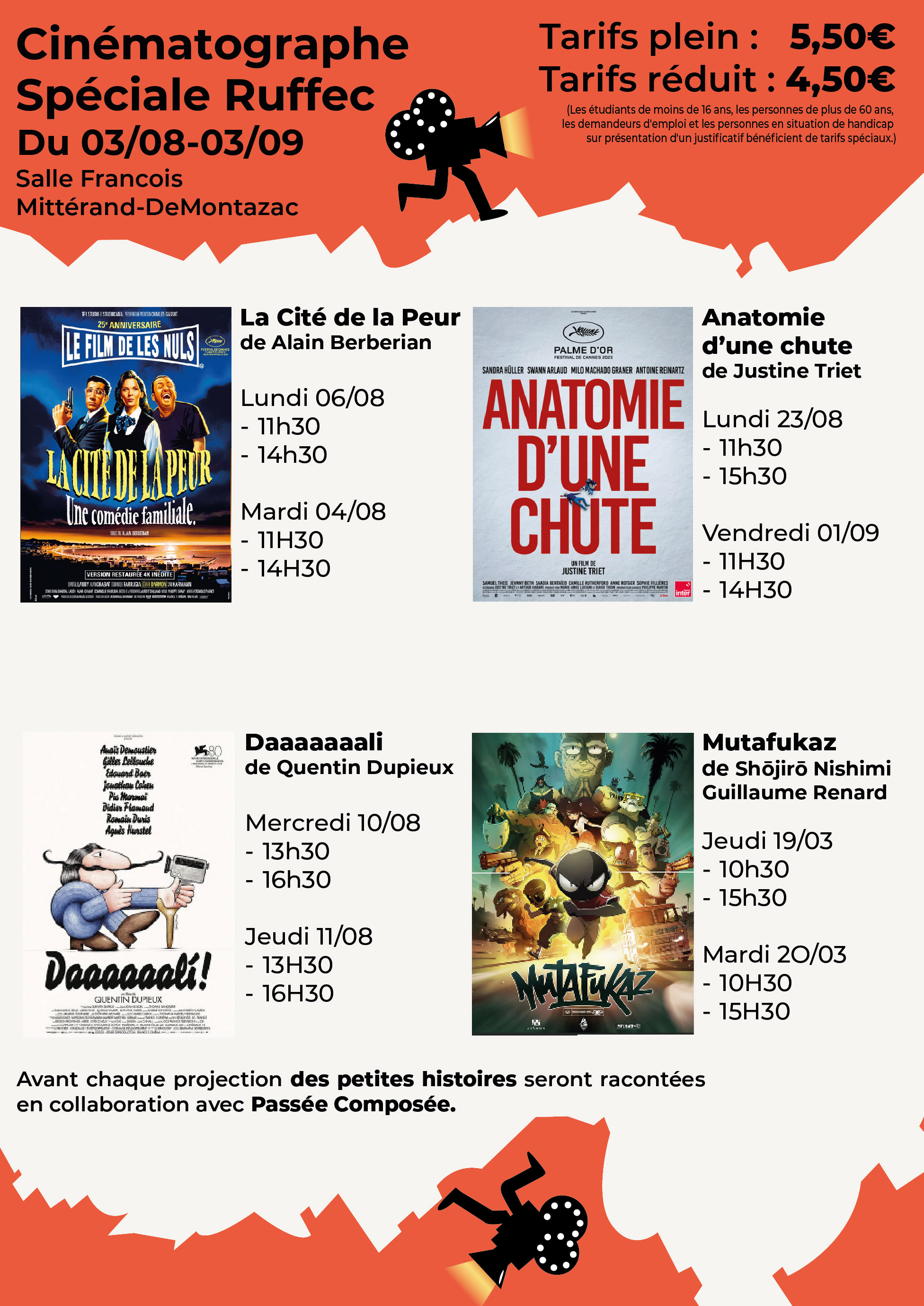 Flyers sur la présentation des films