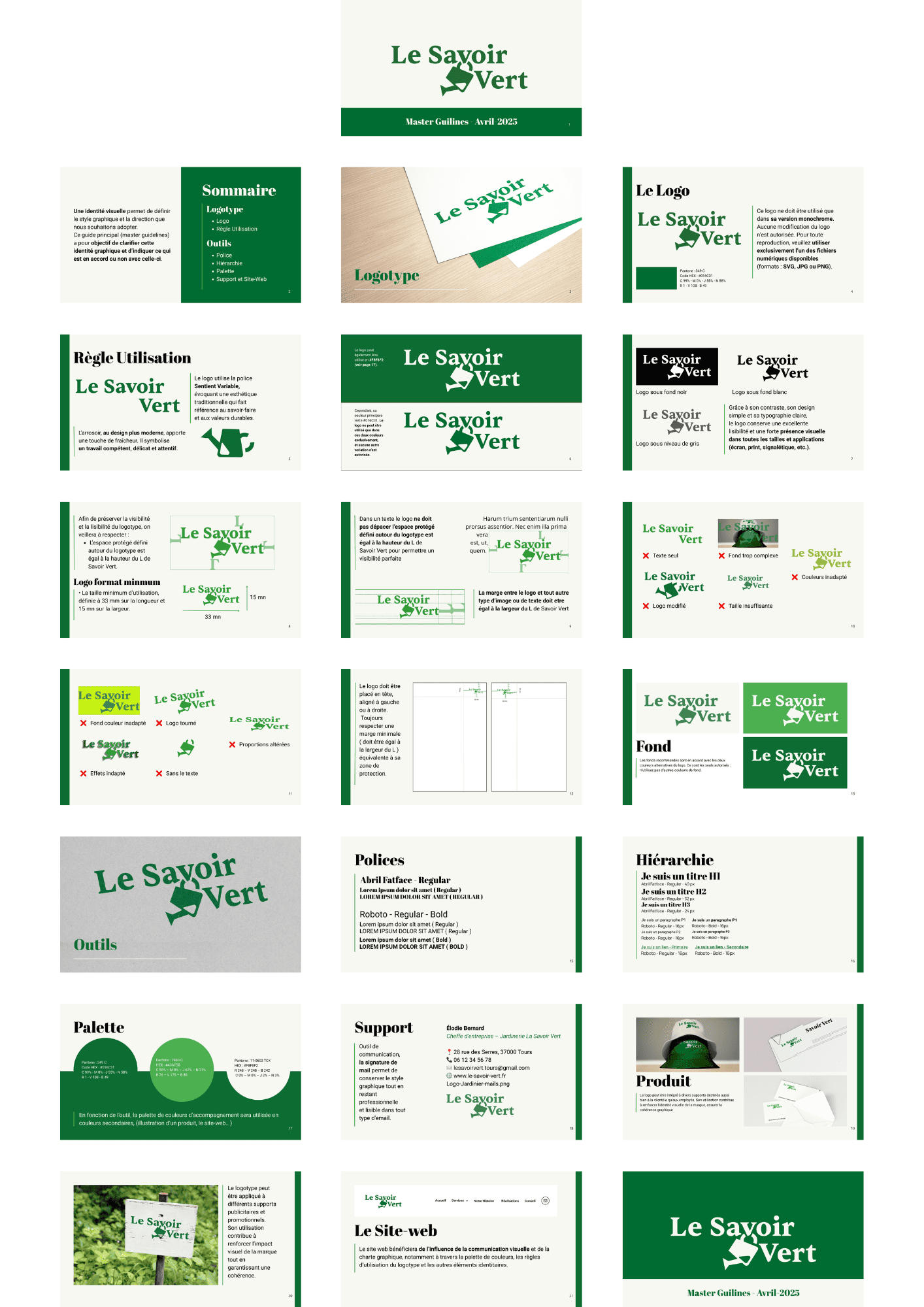 Master Guidelines Le savoir vert