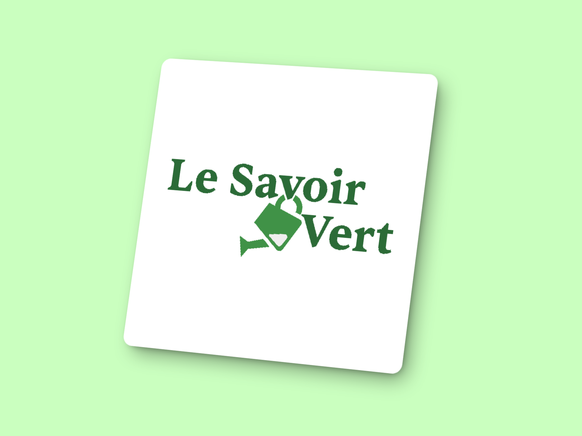 Logo mockup le savoir vert